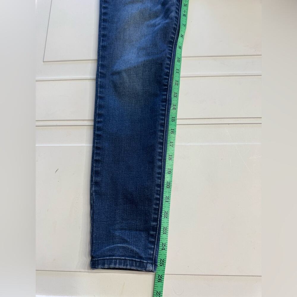 Jolt Womens Sz 7/28 Elastic Stretch Waist Skinny Jeans Blue Denim - Picture 2 of 5